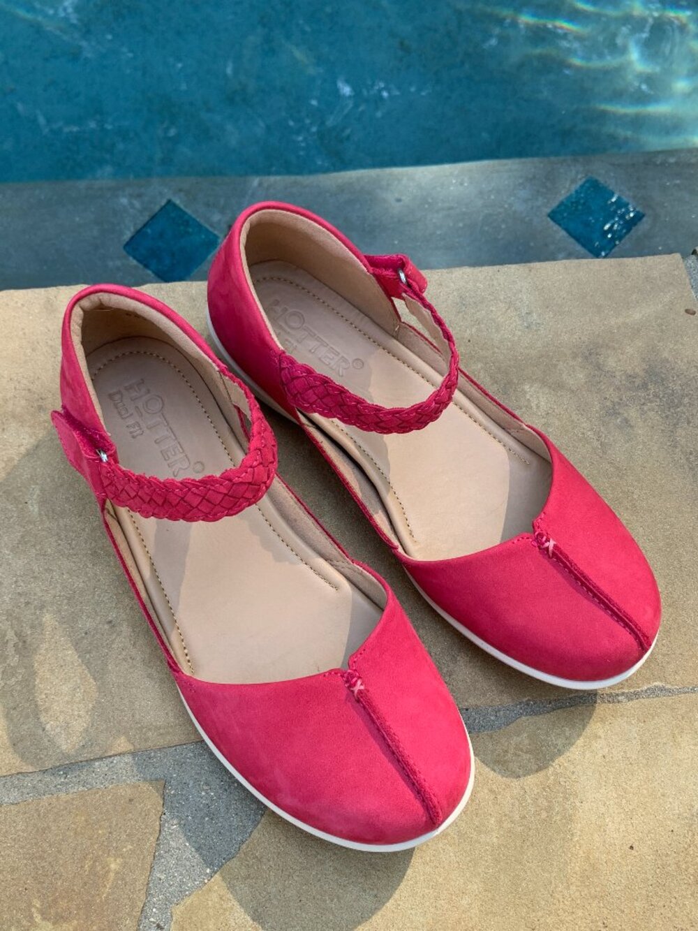 Hotter Dual Fit Lake EXF Soft Leather Suede Loafers Sz8